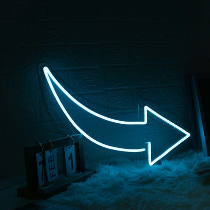 Smooth Arrow Blue Led Neon Sign | Shineneon