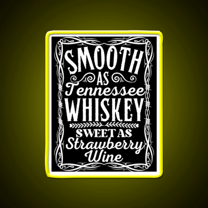 Smooth As Tennessee Whiskey Drink Bar Led Neon Sign Rgb Color