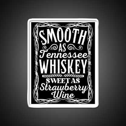 Smooth As Tennessee Whiskey Drink Bar Led Neon Sign Rgb Color