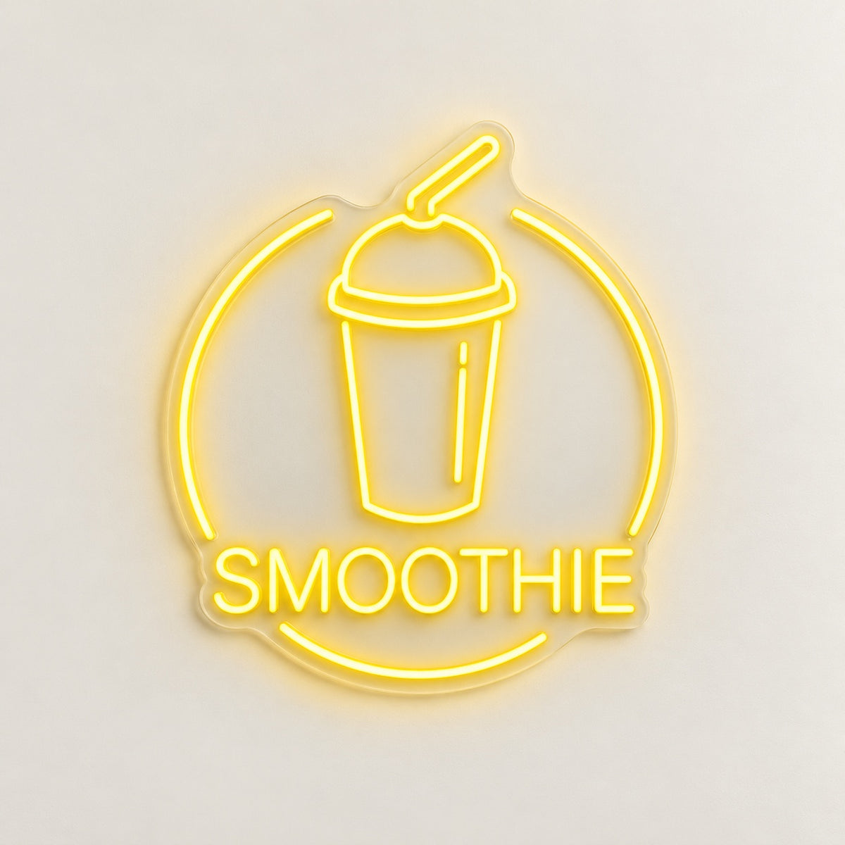 Smoothie Cup LED Neon Sign - natural light view