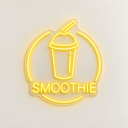 Smoothie Cup LED Neon Sign - natural light view