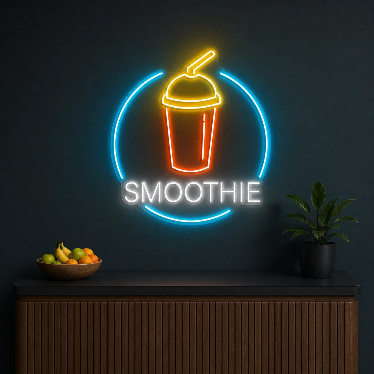 Smoothie LED Neon Sign Garage Man Cave Neon Sign size image