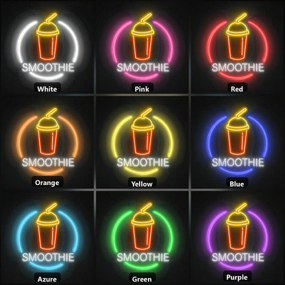 Smoothie LED Neon Sign Garage Man Cave Neon Sign color grid