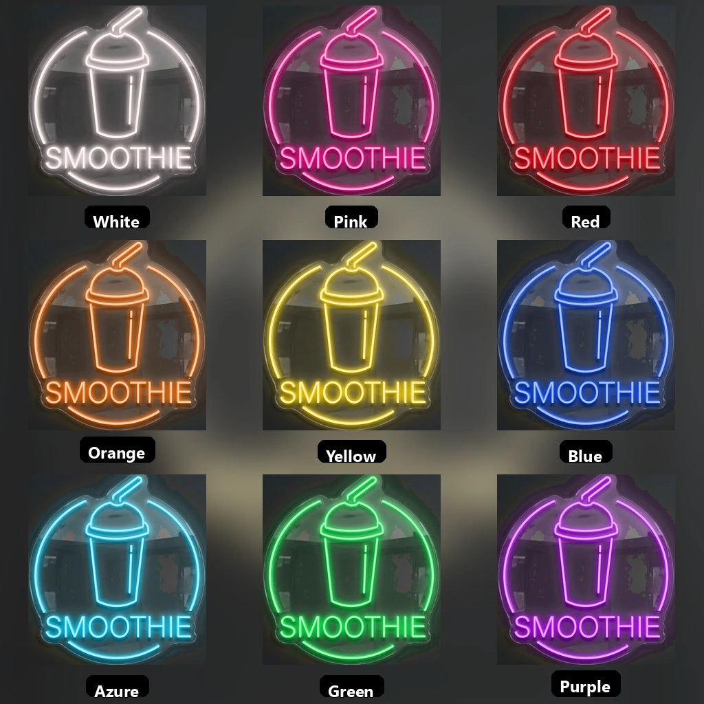 Smoothie Wall Decor LED Neon Sign - 05 Color Grid