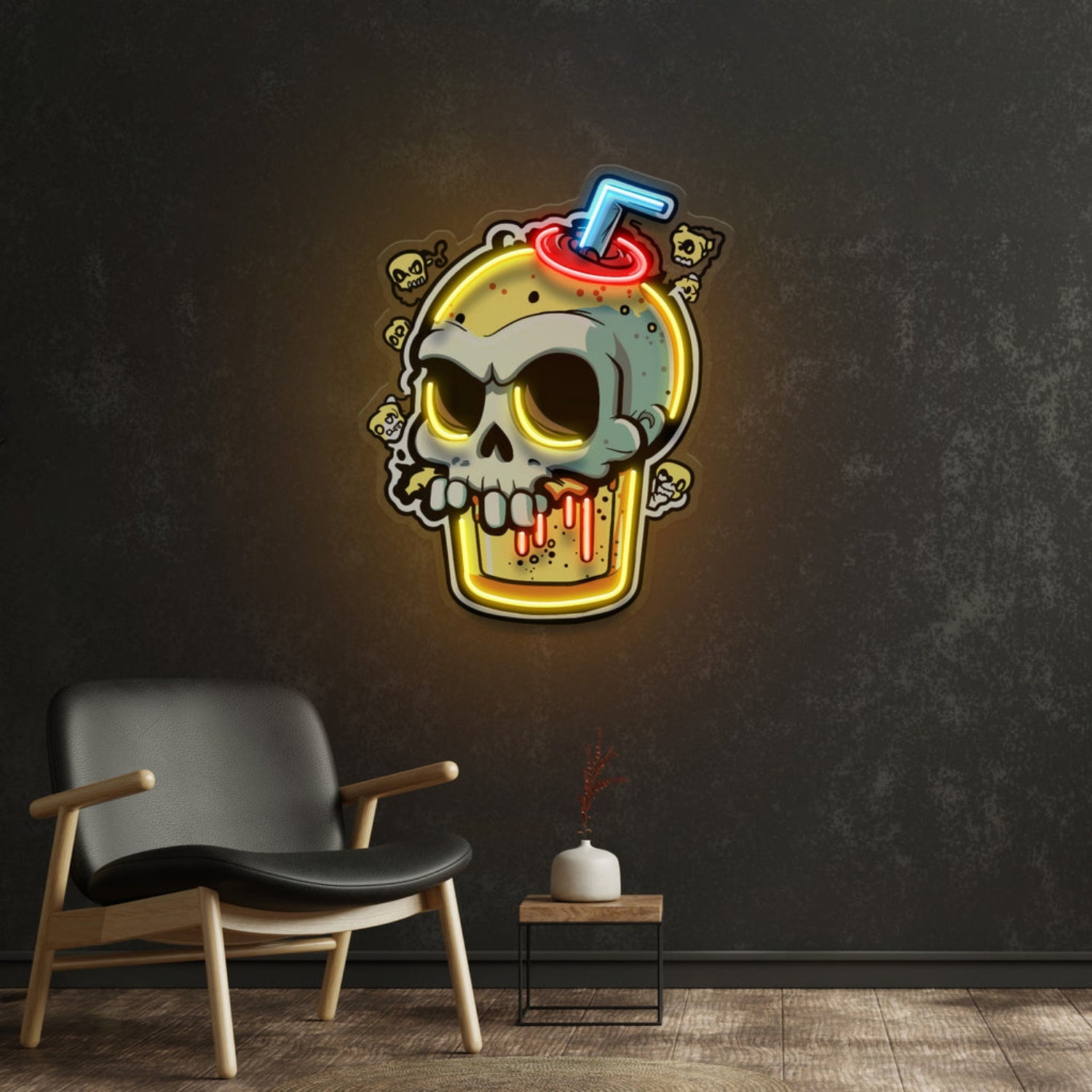 Smoothies Skull Acrylic Led Neon Sign | Shineneon