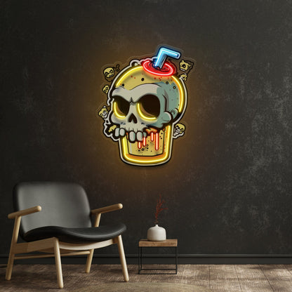 Smoothies Skull Acrylic Led Neon Sign | Shineneon