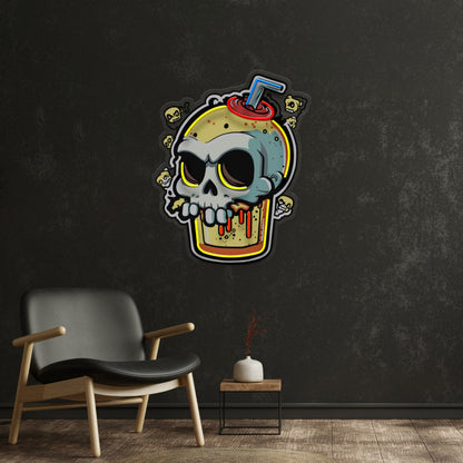 Smoothies Skull Acrylic Led Neon Sign | Shineneon