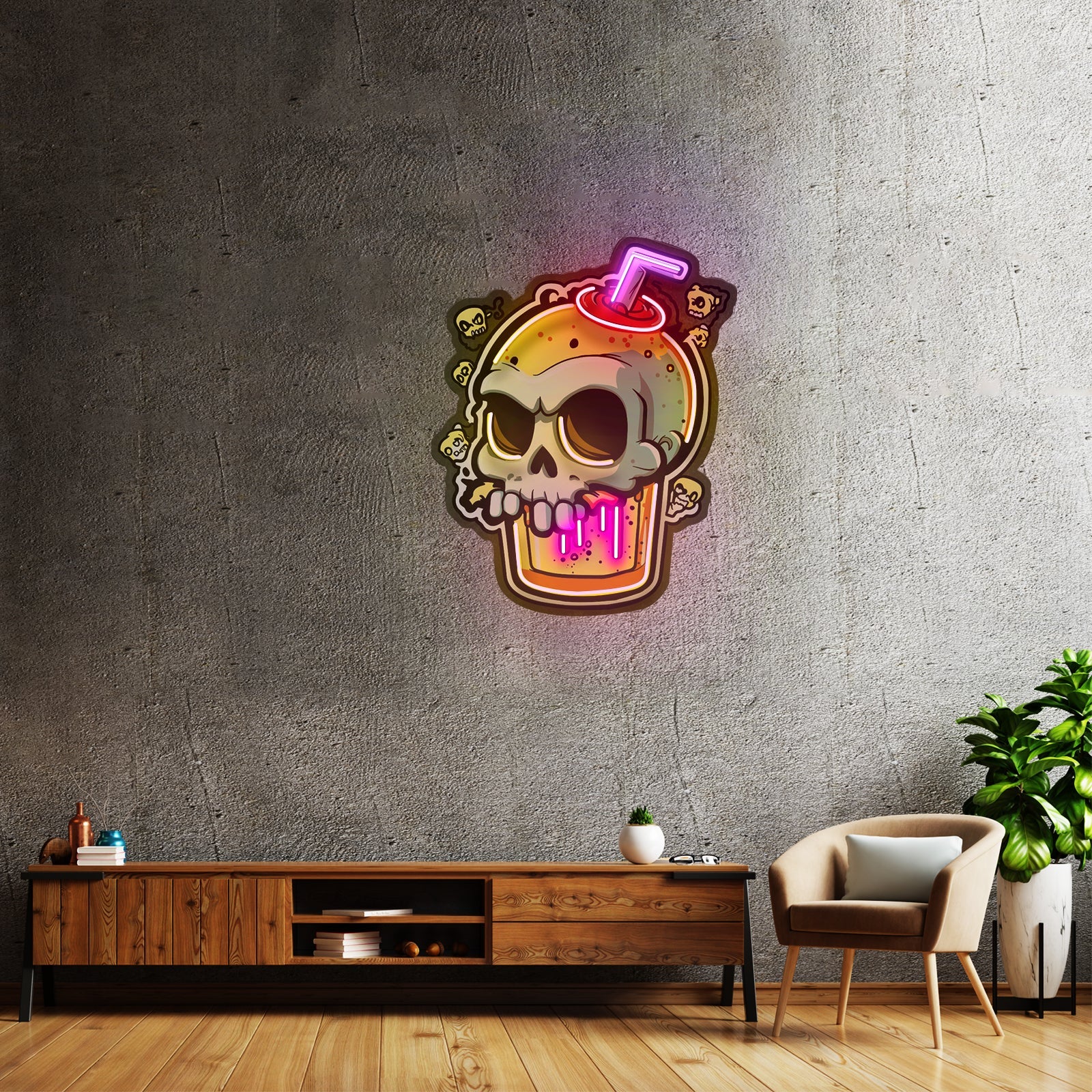 Smoothies Skull Led Neon Sign Light Custom Led Signs - Shineneon
