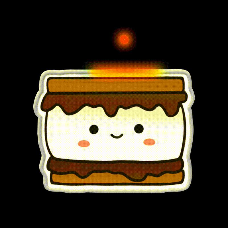 Smores Dessert Snack Food Led Neon Sign Rgb Color - LED neon sign close-up detail