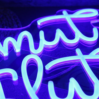 Smut Slut Blue Led Neon Sign - Shineneon