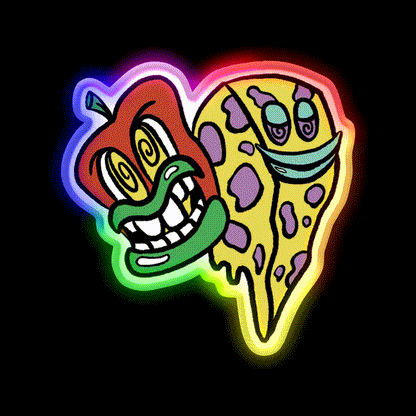 Snack Attack Snack Food Led Neon Sign For Food Counter Rgb Color - LED neon sign close-up detail