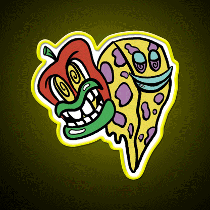 Snack Attack Snack Food Led Neon Sign For Food Counter Rgb Color - Custom LED neon sign front view