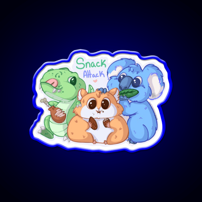 Snack Attack Snack Food Led Neon Sign Rgb Color - Shineneon
