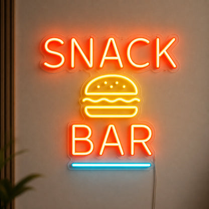 Snack Bar Burger Neon Sign LED Neon Sign high-converting product image
