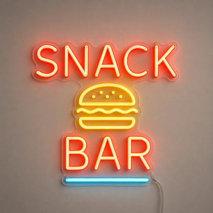Snack Bar Burger Neon Sign LED Neon Sign main product image