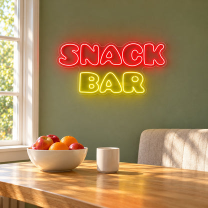 Snack Bar LED Neon Sign - lifestyle view