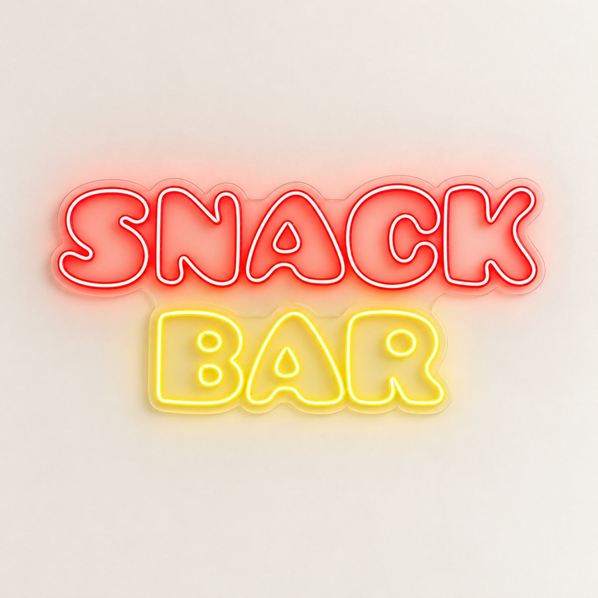 Snack Bar LED Neon Sign - natural light view