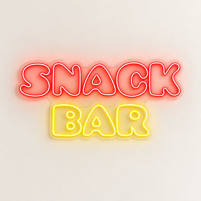 Snack Bar LED Neon Sign - natural light view