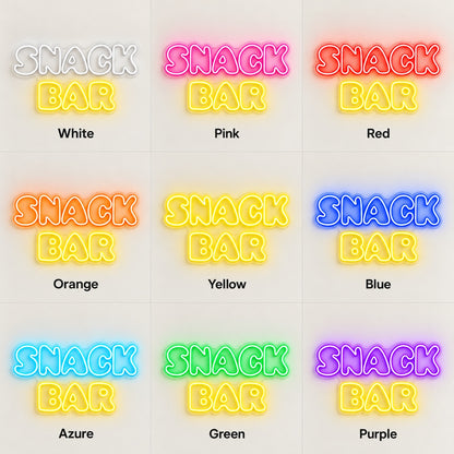 Snack Bar LED Neon Sign - nine-color grid