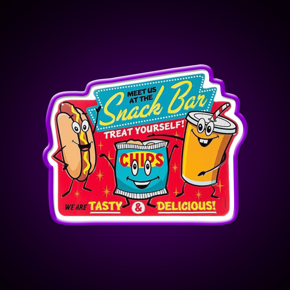 Snack Bar Snack Food Led Neon Sign Rgb Color - Shineneon
