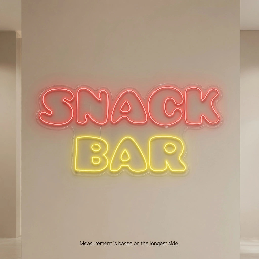 Snack Bar Wall Decor LED Neon Sign - 04 Size Image