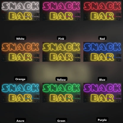 Snack Bar Wall Decor LED Neon Sign - 05 Color Grid