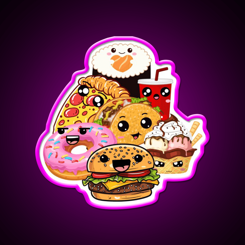 Snack Buddies Snack Food Led Neon Sign Rgb Color - Shineneon