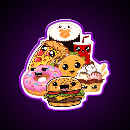 Snack Buddies Snack Food Led Neon Sign Rgb Color - Shineneon