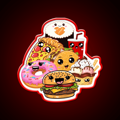 Snack Buddies Snack Food Led Neon Sign Rgb Color - Shineneon