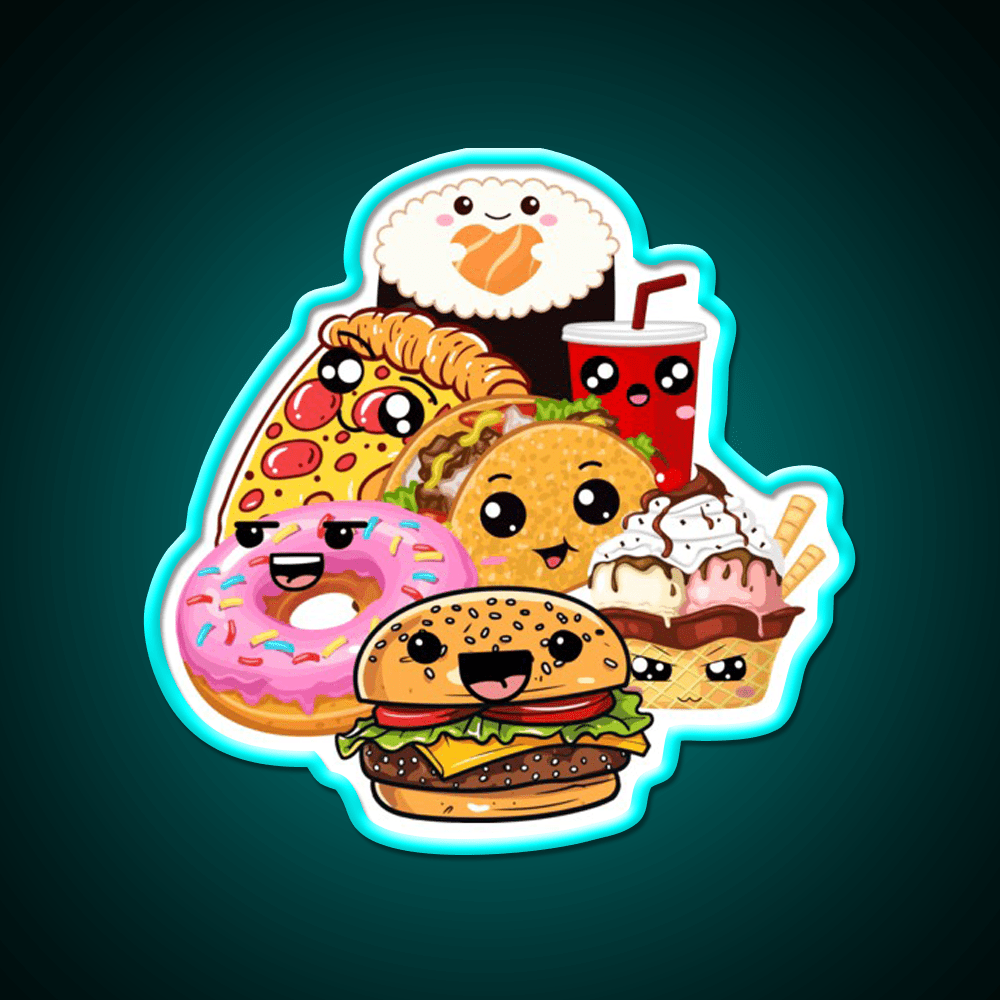 Snack Buddies Snack Food Led Neon Sign Rgb Color - Shineneon