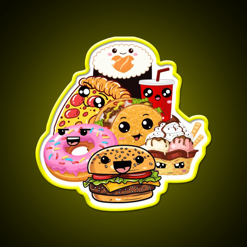Snack Buddies Snack Food Led Neon Sign Rgb Color - Shineneon