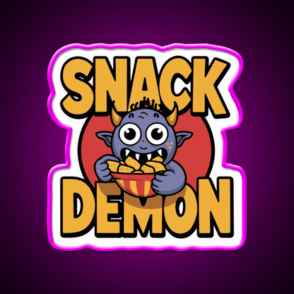 Snack Demon Snack Food Led Neon Sign Rgb Color - Shineneon