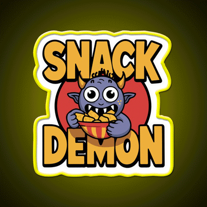 Snack Demon Snack Food Led Neon Sign Rgb Color - Custom LED neon sign front view