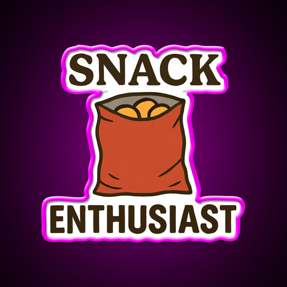 Snack Enthusiast Food Lover Potato Chips Snack Food Led Neon Sign Rgb Color - Shineneon