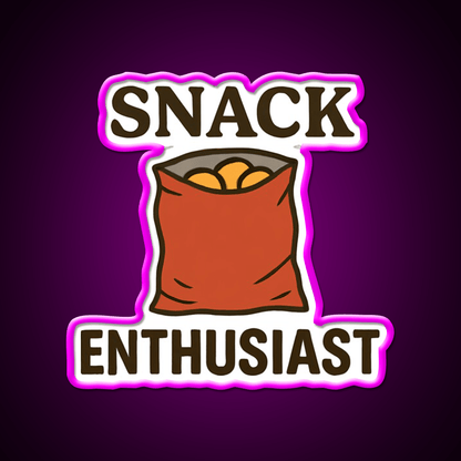 Snack Enthusiast Food Lover Potato Chips Snack Food Led Neon Sign Rgb Color - Shineneon