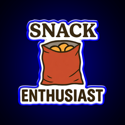 Snack Enthusiast Food Lover Potato Chips Snack Food Led Neon Sign Rgb Color - Shineneon