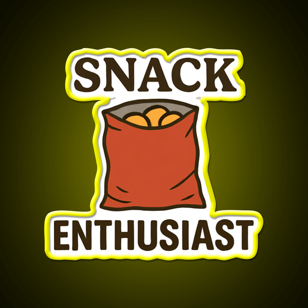 Snack Enthusiast Food Lover Potato Chips Snack Food Led Neon Sign Rgb Color - Shineneon