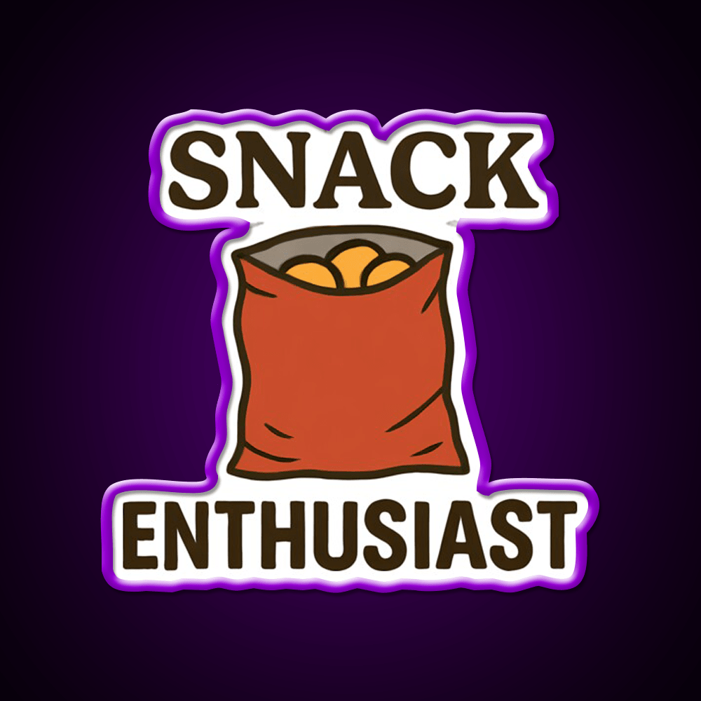 Snack Enthusiast Food Lover Potato Chips Snack Food Led Neon Sign Rgb Color - Shineneon