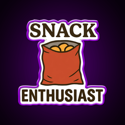 Snack Enthusiast Food Lover Potato Chips Snack Food Led Neon Sign Rgb Color - Shineneon