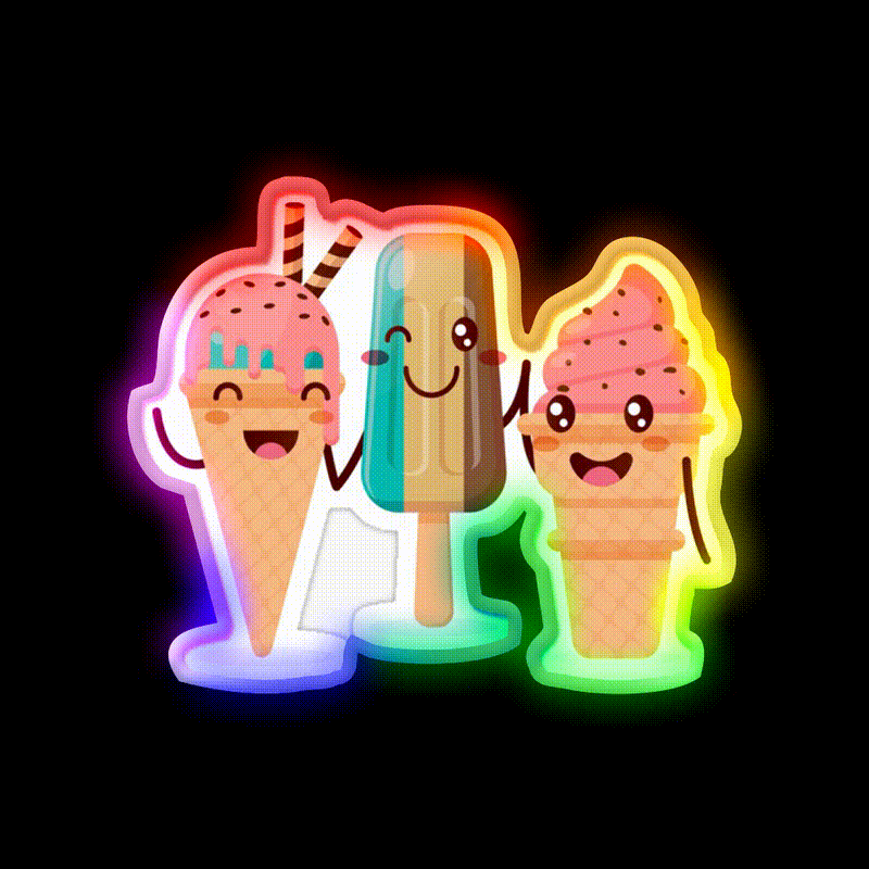 Snack Food Led Neon Sign For Restaurants Rgb Color - LED neon sign close-up detail
