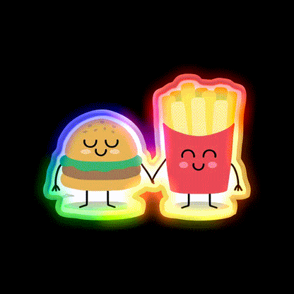 Snack Food Led Neon Sign For Snack Bar Rgb Color - LED neon sign close-up detail