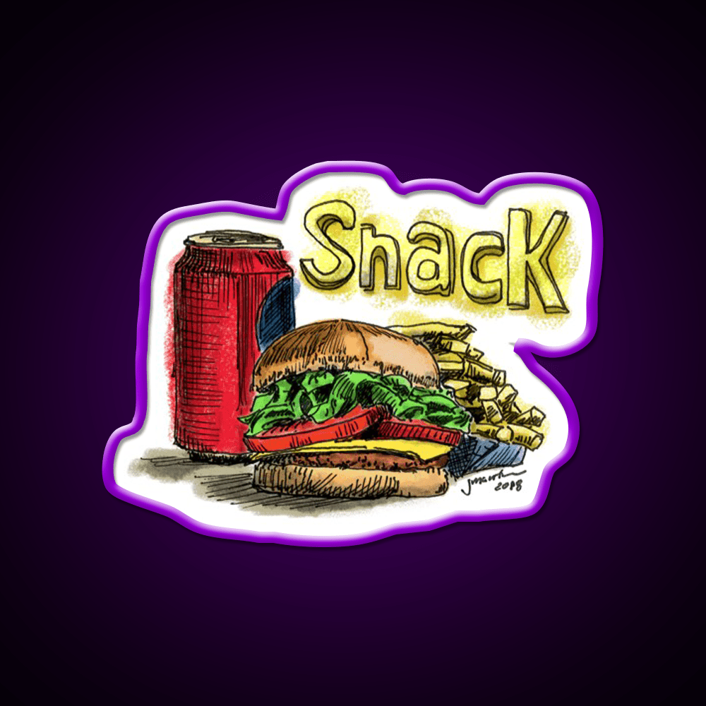 Snack Food Led Neon Sign For Snack Room Rgb Color - Shineneon