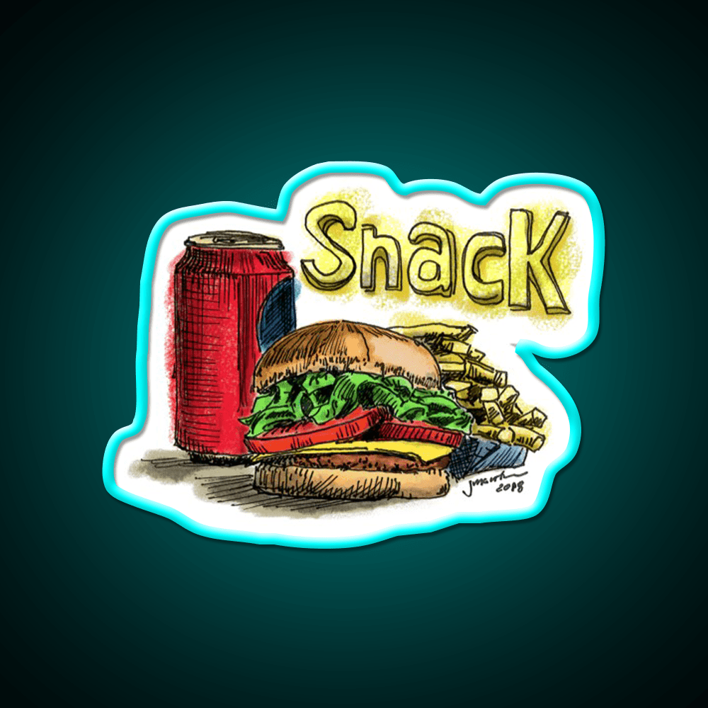 Snack Food Led Neon Sign For Snack Room Rgb Color - Shineneon