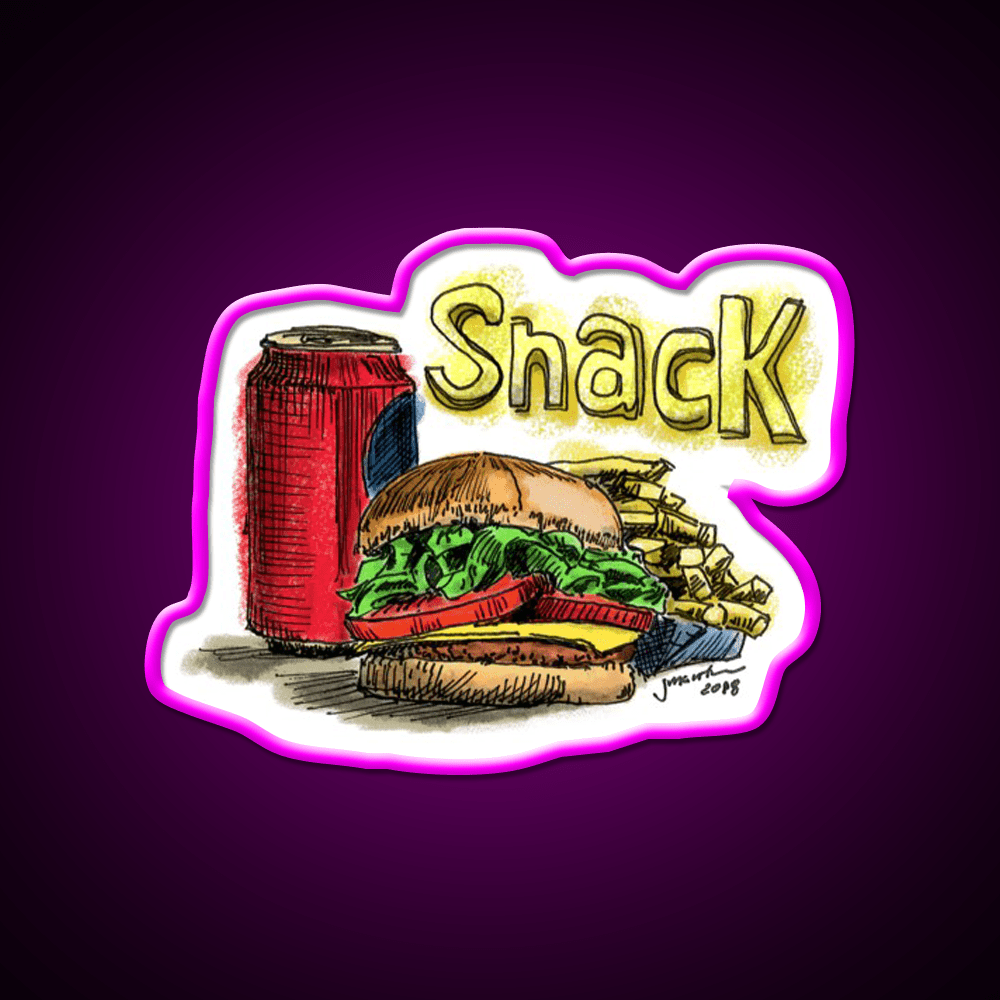 Snack Food Led Neon Sign For Snack Room Rgb Color - Shineneon
