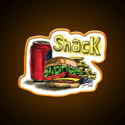 Snack Food Led Neon Sign For Snack Room Rgb Color - Shineneon