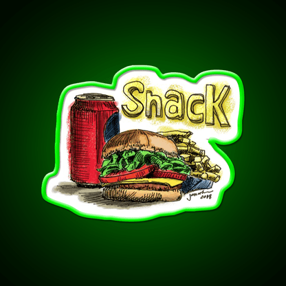 Snack Food Led Neon Sign For Snack Room Rgb Color - Shineneon
