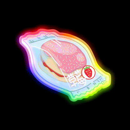 Snack Food Led Neon Sign Rgb Color - LED neon sign close-up detail