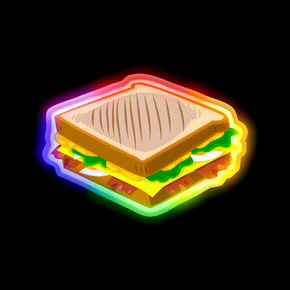 Snack Food Led Neon Sign Wall Sign Rgb Color - LED neon sign close-up detail
