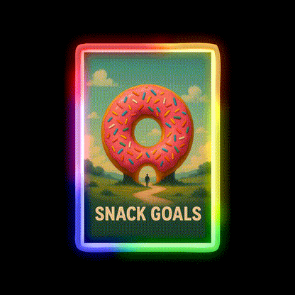 Snack Goals Snack Food Led Neon Sign Rgb Color - LED neon sign close-up detail