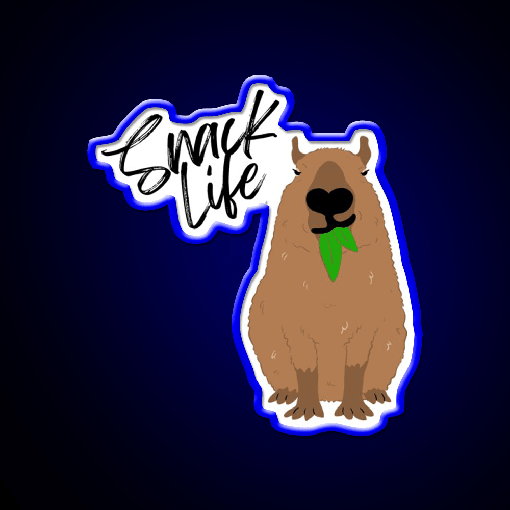 Snack Life Capybara Snack Food Led Neon Sign Rgb Color - Shineneon